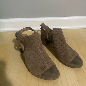 Franco Sarto Block Suede Heels